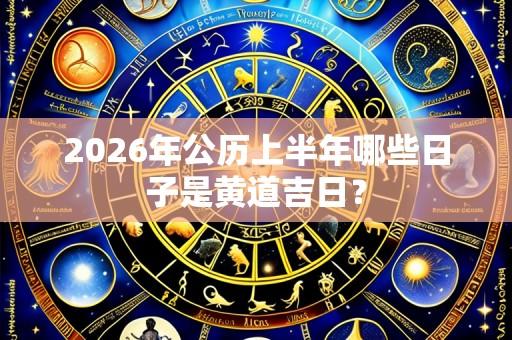 2026年公历上半年哪些日子是黄道吉日？