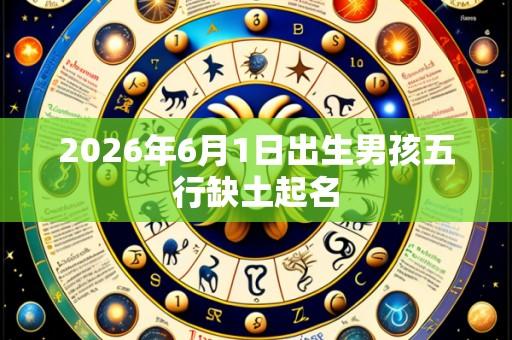 2026年6月1日出生男孩五行缺土起名