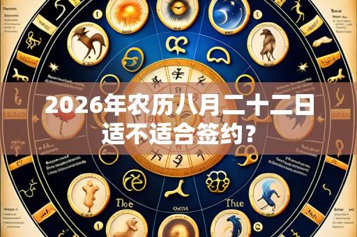 2026年农历八月二十二日适不适合签约？