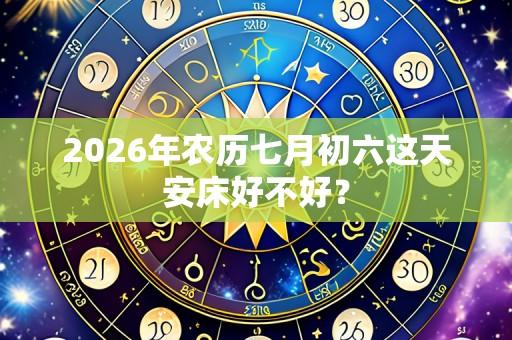 2026年农历七月初六这天安床好不好？
