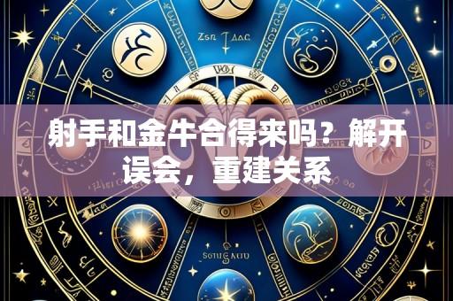 射手和金牛合得来吗?解开误会,重建关系