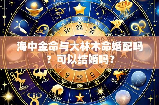 海中金命与大林木命婚配吗?可以结婚吗?