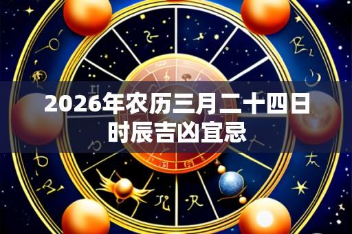 2026年农历三月二十四日时辰吉凶宜忌