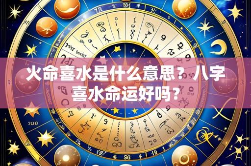 火命喜水是什么意思?八字喜水命运好吗?
