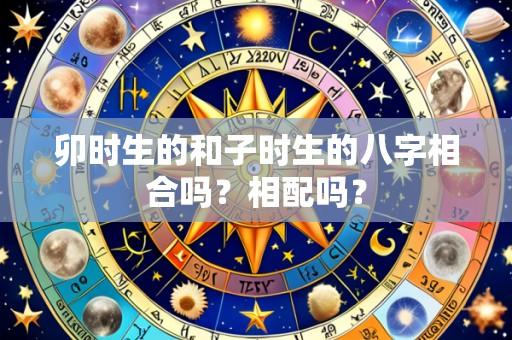 卯时生的和子时生的八字相合吗？相配吗？