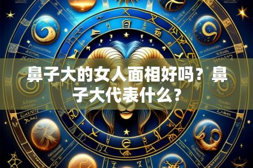 鼻子大的女人面相好吗?鼻子大代表什么?