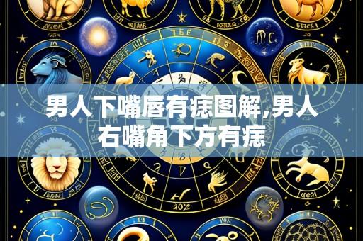 男人下嘴唇有痣图解,男人右嘴角下方有痣