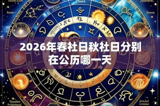 2026年春社日秋社日分别在公历哪一天