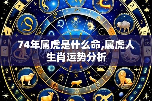 74年属虎是什么命,属虎人生肖运势分析