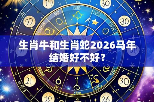 生肖牛和生肖蛇2026马年结婚好不好?