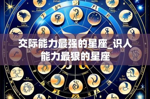 交际能力最强的星座_识人能力最狠的星座