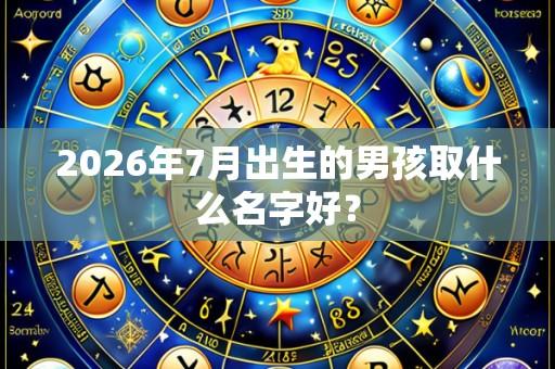 2026年7月出生的男孩取什么名字好？