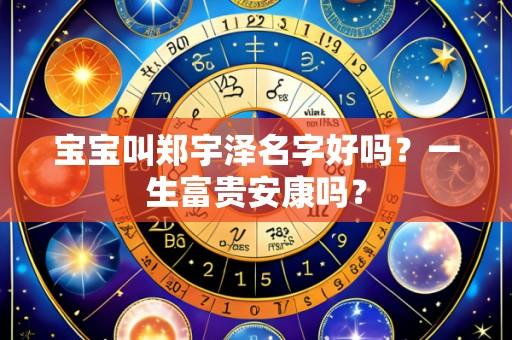 宝宝叫郑宇泽名字好吗?一生富贵安康吗?