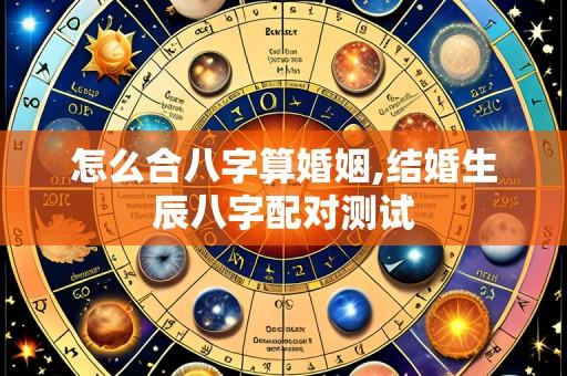 怎么合八字算婚姻,结婚生辰八字配对测试