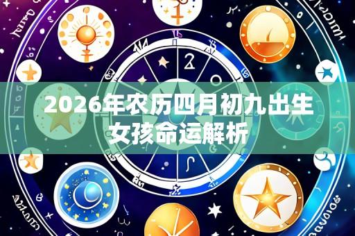 2026年农历四月初九出生女孩命运解析