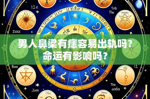 男人鼻梁有痣容易出轨吗？命运有影响吗？