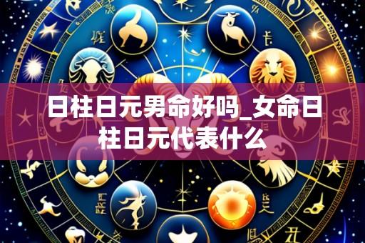 日柱日元男命好吗_女命日柱日元代表什么
