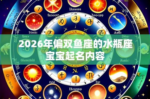 2026年偏双鱼座的水瓶座宝宝起名内容