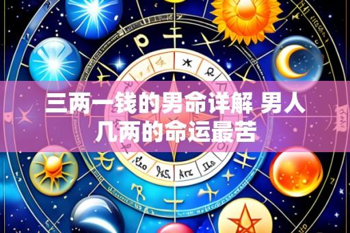 三两一钱的男命详解 男人几两的命运最苦
