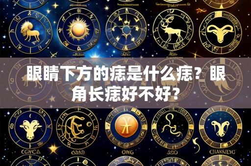 眼睛下方的痣是什么痣?眼角长痣好不好?