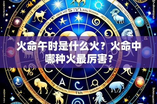 火命午时是什么火?火命中哪种火最厉害?