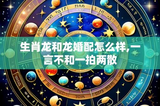 生肖龙和龙婚配怎么样,一言不和一拍两散