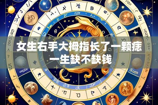 女生右手大拇指长了一颗痣 一生缺不缺钱