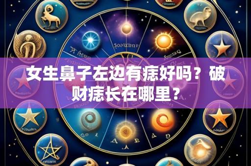 女生鼻子左边有痣好吗？破财痣长在哪里？