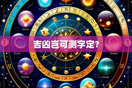 吉凶岂可测字定？