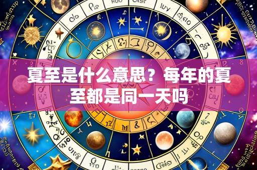 夏至是什么意思？每年的夏至都是同一天吗