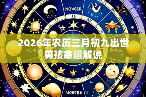 2026年农历三月初九出世男孩命运解说