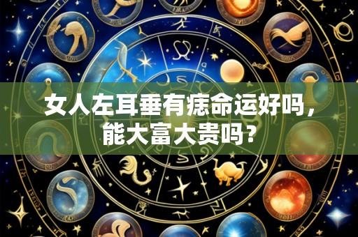 女人左耳垂有痣命运好吗,能大富大贵吗?