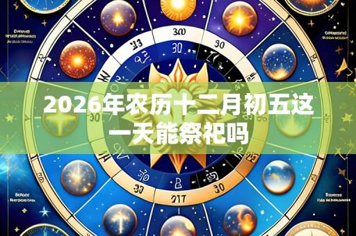 2026年农历十二月初五这一天能祭祀吗