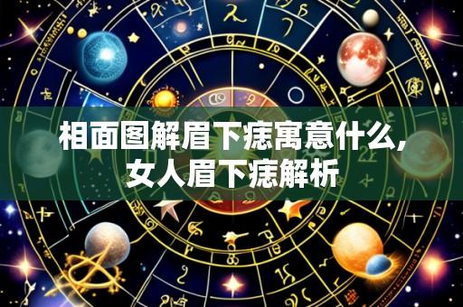 相面图解眉下痣寓意什么,女人眉下痣解析