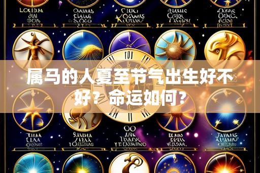 属马的人夏至节气出生好不好?命运如何?