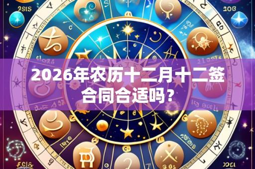 2026年农历十二月十二签合同合适吗?