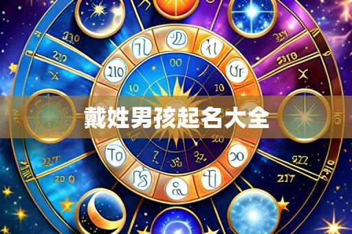 戴姓男孩起名大全