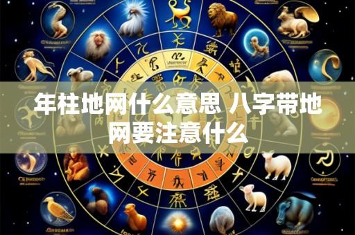 年柱地网什么意思 八字带地网要注意什么