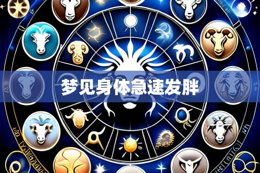 梦见身体急速发胖