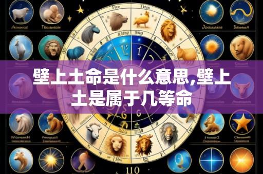 壁上土命是什么意思,壁上土是属于几等命