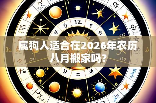 属狗人适合在2026年农历八月搬家吗？