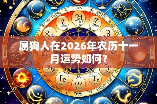 属狗人在2026年农历十一月运势如何?