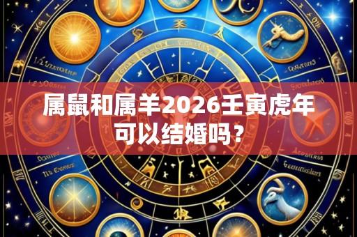 属鼠和属羊2026壬寅虎年可以结婚吗？