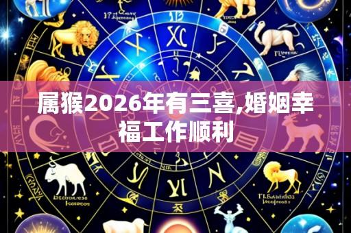 属猴2026年有三喜,婚姻幸福工作顺利