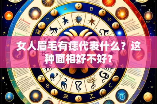 女人眉毛有痣代表什么?这种面相好不好?