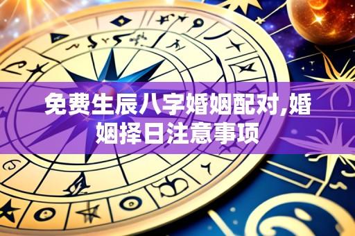 免费生辰八字婚姻配对,婚姻择日注意事项
