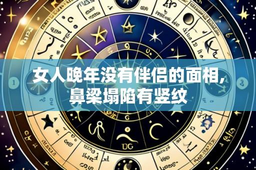 女人晚年没有伴侣的面相,鼻梁塌陷有竖纹