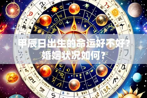 甲辰日出生的命运好不好?婚姻状况如何?