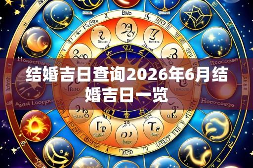 结婚吉日查询2026年6月结婚吉日一览