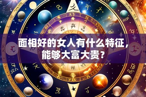 面相好的女人有什么特征,能够大富大贵?